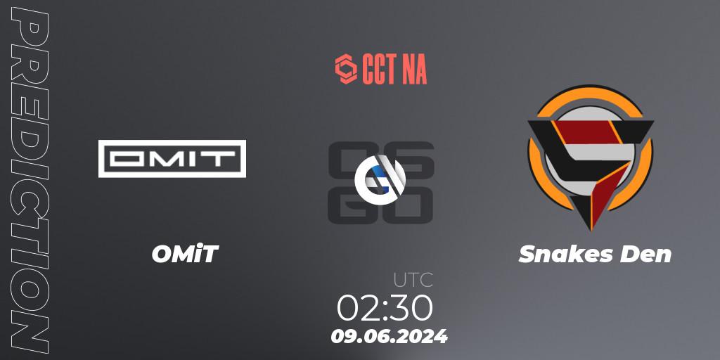 Pronóstico OMiT - Snakes Den. 09.06.2024 at 02:30, Counter-Strike (CS2), CCT Season 2 North American Series #1