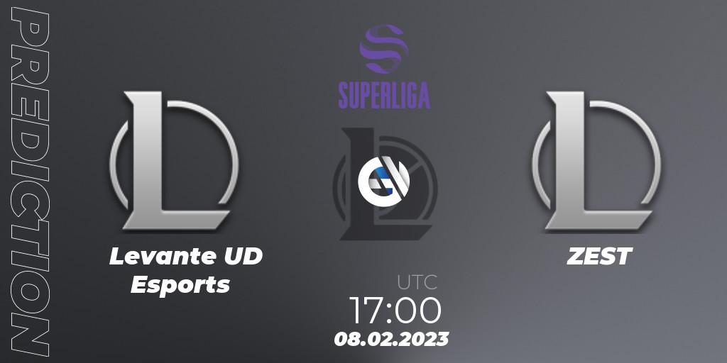 Pronóstico Levante UD Esports - ZEST. 08.02.2023 at 17:00, LoL, LVP Superliga 2nd Division Spring 2023 - Group Stage