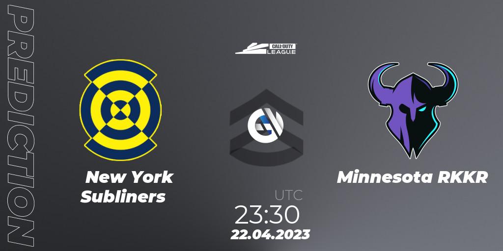 Pronóstico New York Subliners - Minnesota RØKKR. 22.04.2023 at 23:30, Call of Duty, Call of Duty League 2023: Stage 4 Major