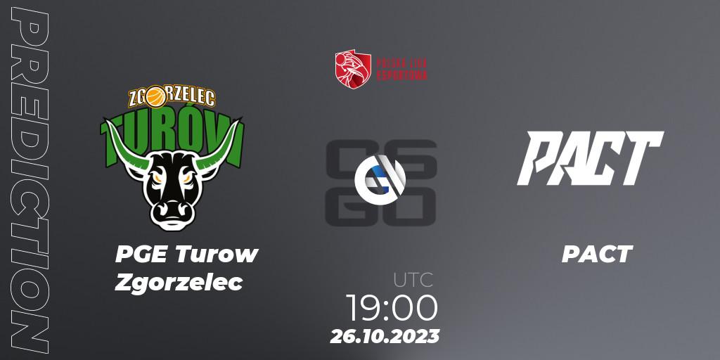 Pronóstico PGE Turow Zgorzelec - PACT. 26.10.23, CS2 (CS:GO), Polska Liga Esportowa 2023: Split #3