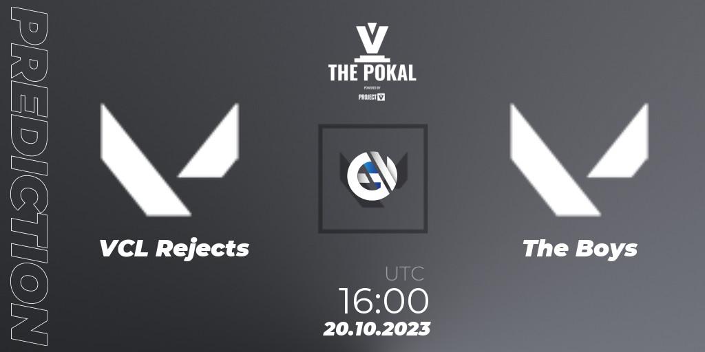 Pronóstico VCL Rejects - The Boys. 20.10.2023 at 16:00, VALORANT, PROJECT V 2023: THE POKAL
