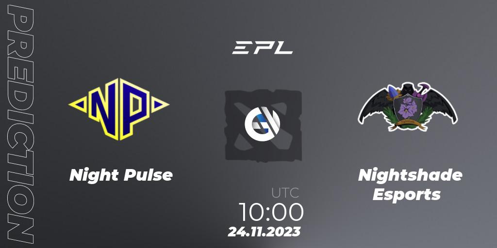 Pronóstico Night Pulse - Nightshade Esports. 26.11.2023 at 10:03, Dota 2, European Pro League Season 14