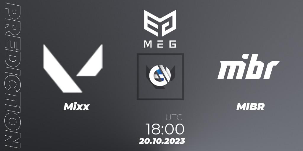Pronóstico Mixx - MIBR. 20.10.23, VALORANT, Multiplatform Esports Game 2023