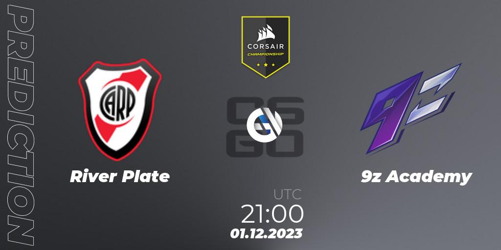 Pronóstico River Plate - 9z Academy. 01.12.23, CS2 (CS:GO), Corsair Championship 2023