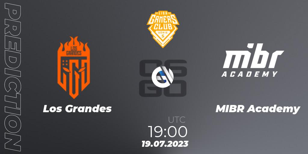 Pronóstico Los Grandes - MIBR Academy. 19.07.2023 at 19:00, Counter-Strike (CS2), Gamers Club Liga Série S: Season 3