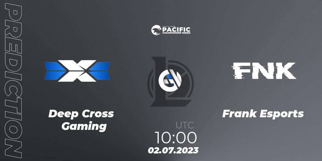 Pronóstico Deep Cross Gaming - Frank Esports. 02.07.2023 at 10:00, LoL, PACIFIC Championship series Group Stage