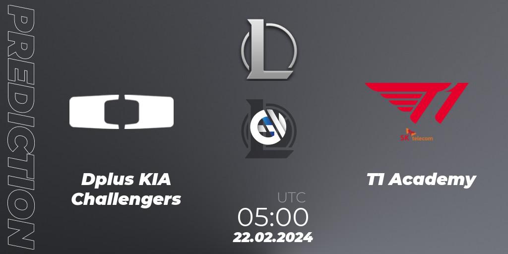Pronóstico Dplus KIA Challengers - T1 Academy. 22.02.24, LoL, LCK Challengers League 2024 Spring - Group Stage