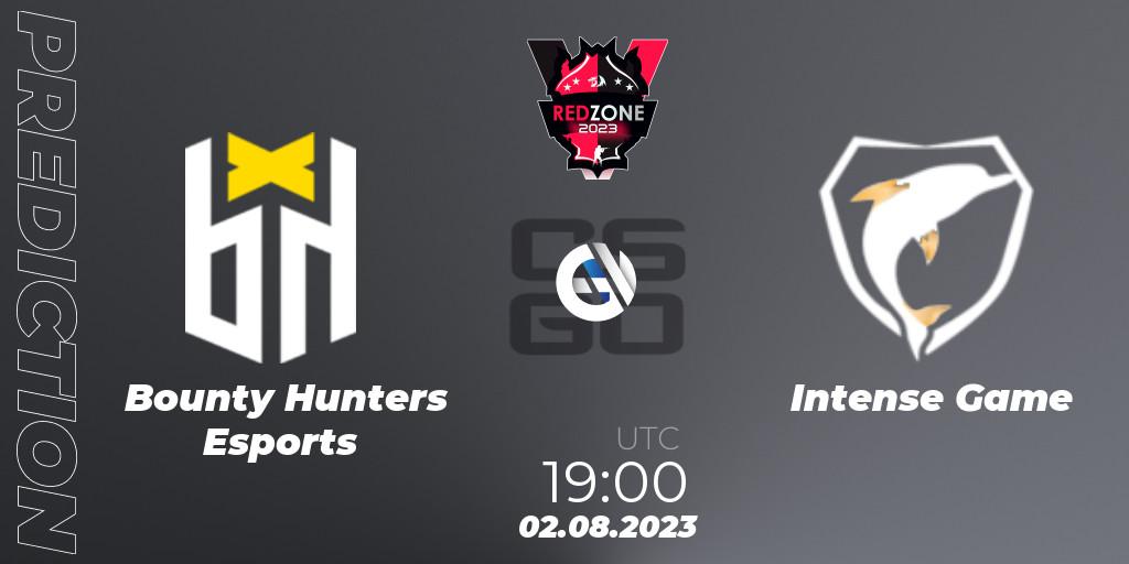 Pronóstico Bounty Hunters Esports - Intense Game. 02.08.2023 at 19:00, Counter-Strike (CS2), RedZone PRO League Season 5