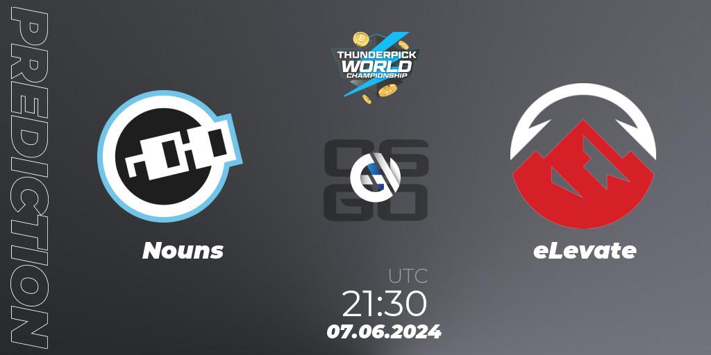 Pronóstico Nouns - eLevate. 07.06.2024 at 21:30, Counter-Strike (CS2), Thunderpick World Championship 2024: North American Series #2