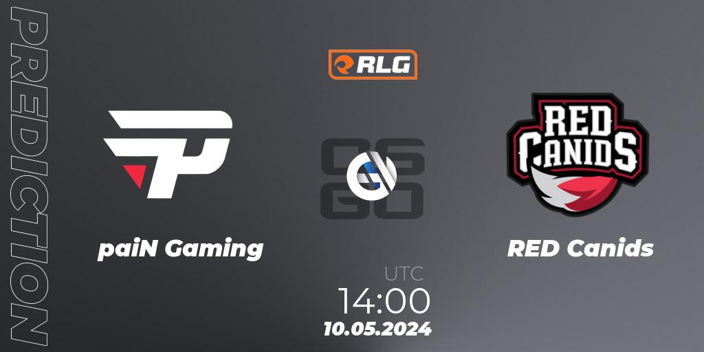 Pronóstico paiN Gaming - RED Canids. 10.05.2024 at 14:00, Counter-Strike (CS2), RES Latin American Series #4