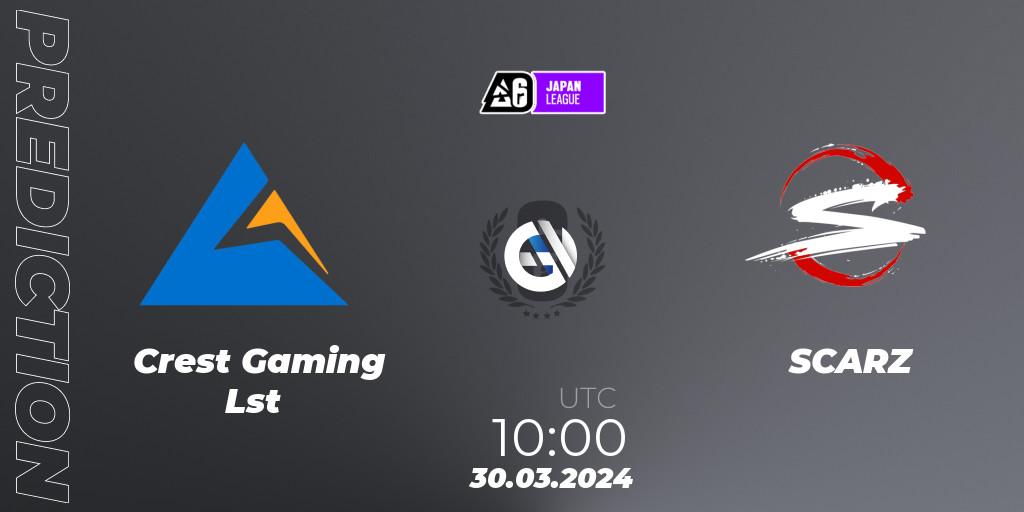 Pronóstico Crest Gaming Lst - SCARZ. 30.03.2024 at 10:00, Rainbow Six, Japan League 2024 - Stage 1