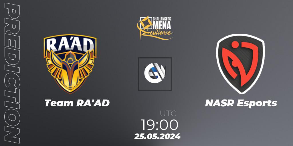 Pronóstico Team RA'AD - NASR Esports. 25.05.2024 at 18:00, VALORANT, VALORANT Challengers 2024 MENA: Resilience Split 2 - Levant and North Africa