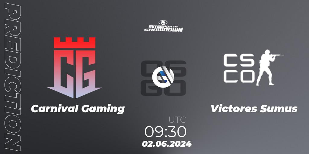 Pronóstico Carnival Gaming - Victores Sumus. 02.06.2024 at 09:30, Counter-Strike (CS2), Skyesports Showdown 2024