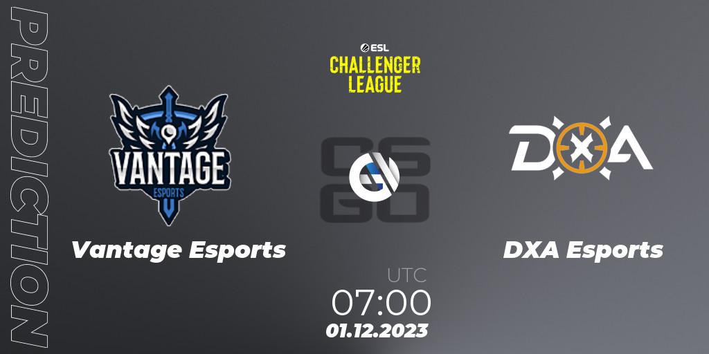Pronóstico Vantage Esports - DXA Esports. 01.12.2023 at 07:00, Counter-Strike (CS2), ESL Challenger League Season 47: Oceania - Open Qualifier #2