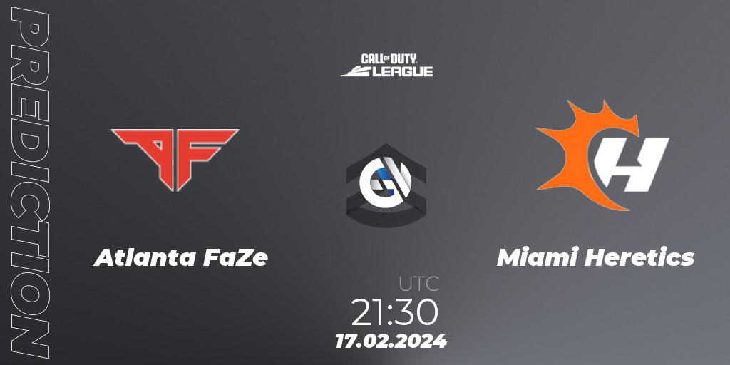 Pronóstico Atlanta FaZe - Miami Heretics. 17.02.2024 at 21:30, Call of Duty, Call of Duty League 2024: Stage 2 Major Qualifiers