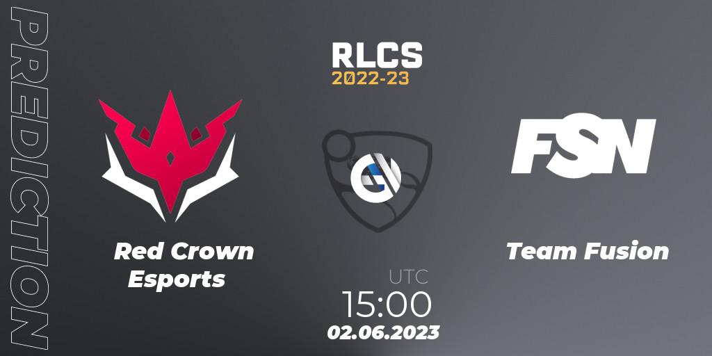 Pronóstico Red Crown Esports - Team Fusion. 09.06.23, Rocket League, RLCS 2022-23 - Spring: Sub-Saharan Africa Regional 3 - Spring Invitational