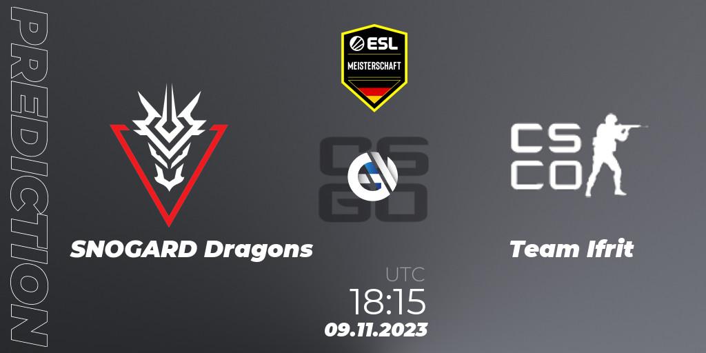 Pronóstico SNOGARD Dragons - Team Ifrit. 09.11.2023 at 18:15, Counter-Strike (CS2), ESL Meisterschaft: Autumn 2023