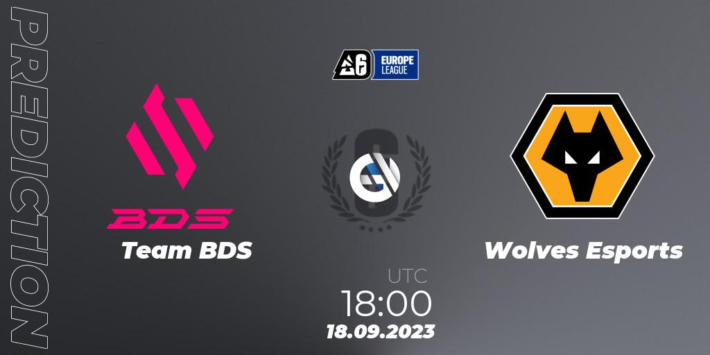 Pronóstico Team BDS - Wolves Esports. 18.09.2023 at 18:00, Rainbow Six, Europe League 2023 - Stage 2