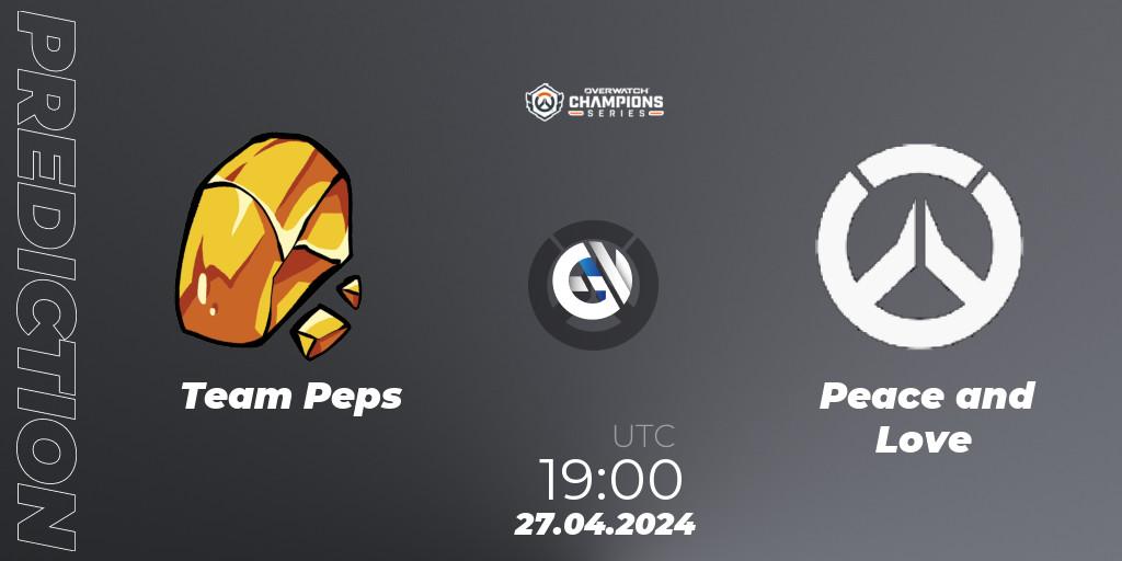 Pronóstico Team Peps - Peace and Love. 27.04.24, Overwatch, Overwatch Champions Series 2024 - EMEA Stage 2 Main Event