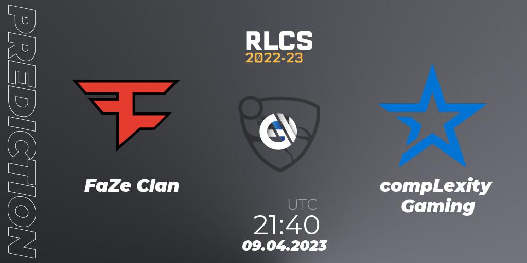 Pronóstico FaZe Clan - compLexity Gaming. 09.04.2023 at 21:55, Rocket League, RLCS 2022-23 - Winter Split Major