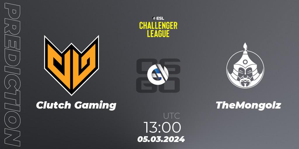 Pronóstico Clutch Gaming - TheMongolz. 05.03.2024 at 13:00, Counter-Strike (CS2), ESL Challenger League Season 47: Asia
