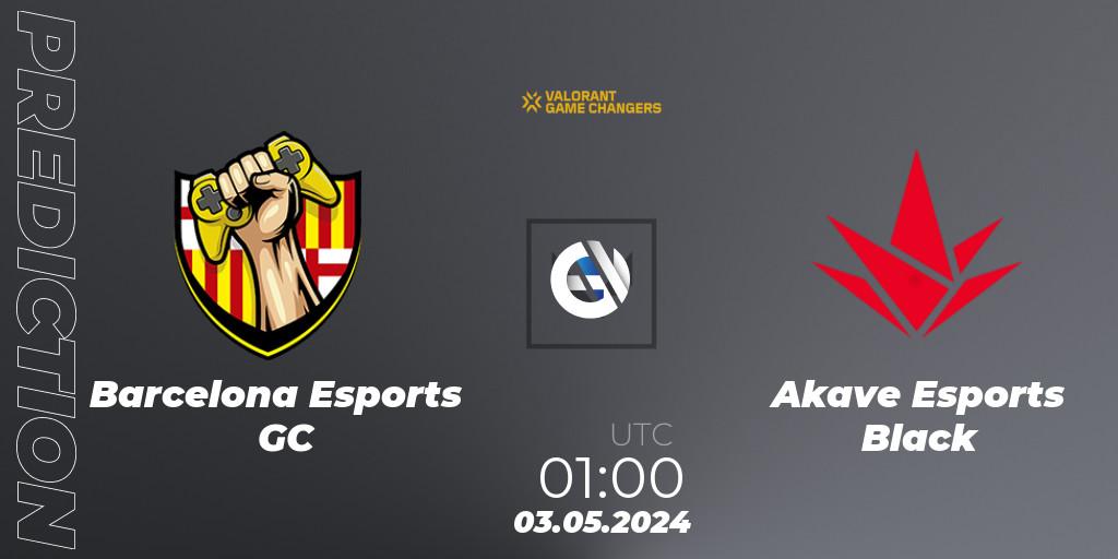 Pronóstico Barcelona Esports GC - Akave Esports Black. 03.05.2024 at 01:00, VALORANT, VCT 2024: Game Changers LAN - Opening