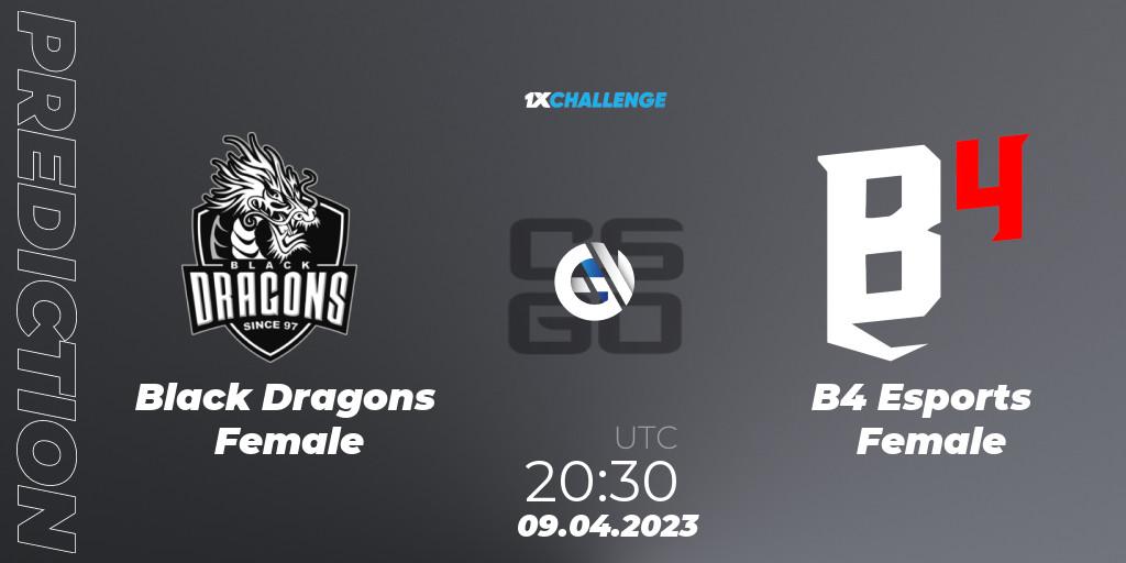 Pronóstico Black Dragons Female - B4 Esports Female. 09.04.23, CS2 (CS:GO), 1xChallenge
