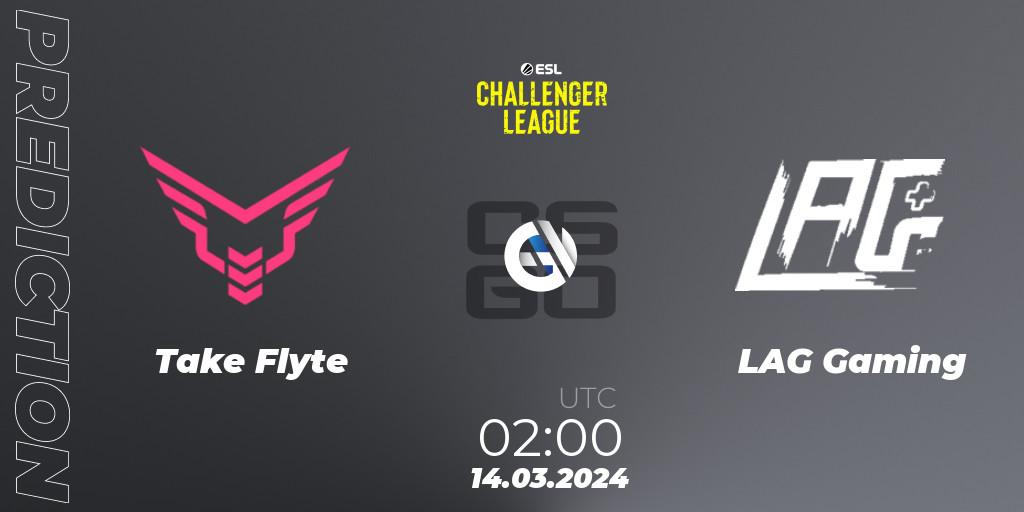 Pronóstico Take Flyte - LAG Gaming. 21.03.24, CS2 (CS:GO), ESL Challenger League Season 47: North America