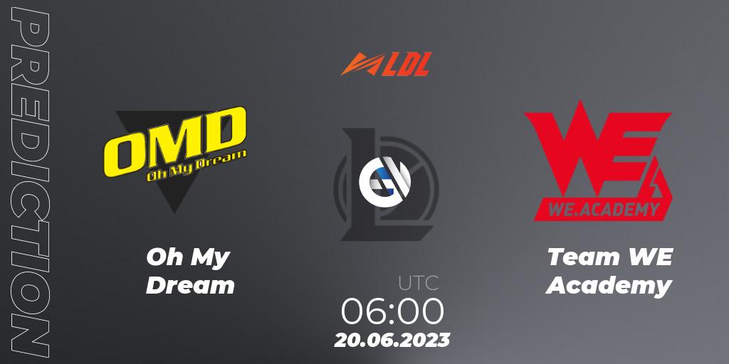 Pronóstico Oh My Dream - Team WE Academy. 20.06.2023 at 06:00, LoL, LDL 2023 - Regular Season - Stage 3
