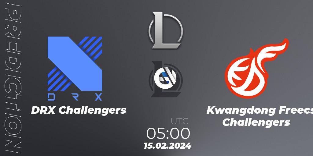 Pronóstico DRX Challengers - Kwangdong Freecs Challengers. 15.02.2024 at 05:00, LoL, LCK Challengers League 2024 Spring - Group Stage