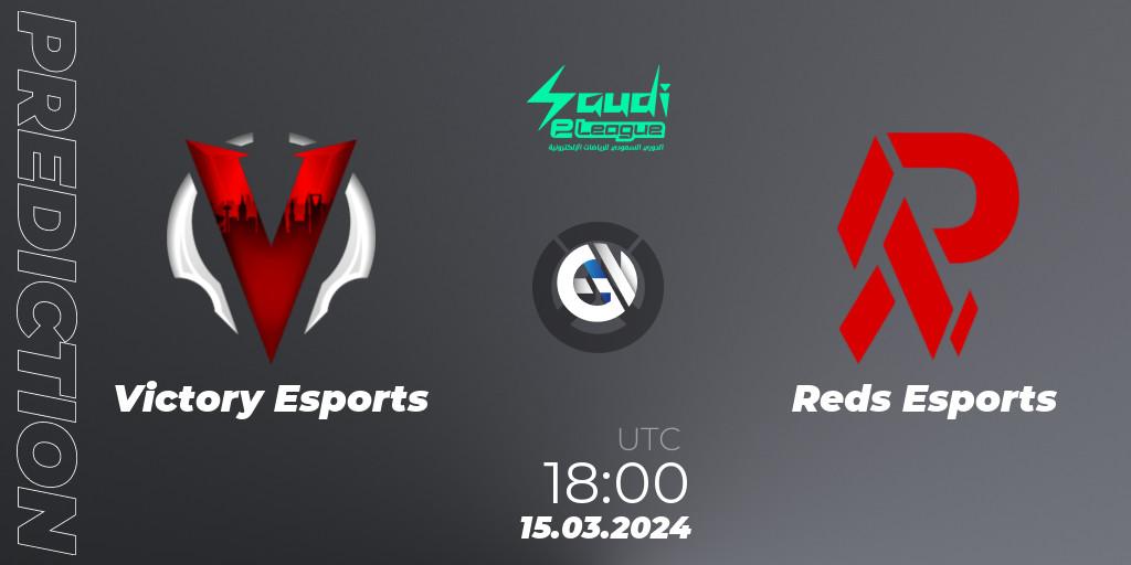 Pronóstico Victory Esports - Reds Esports. 15.03.2024 at 18:30, Overwatch, Saudi eLeague 2024 - Major 1 / Phase 2