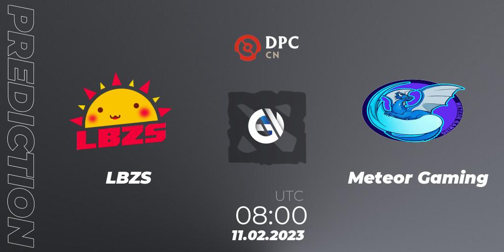 Pronóstico LBZS - Meteor Gaming. 11.02.23, Dota 2, DPC 2022/2023 Winter Tour 1: CN Division II (Lower)