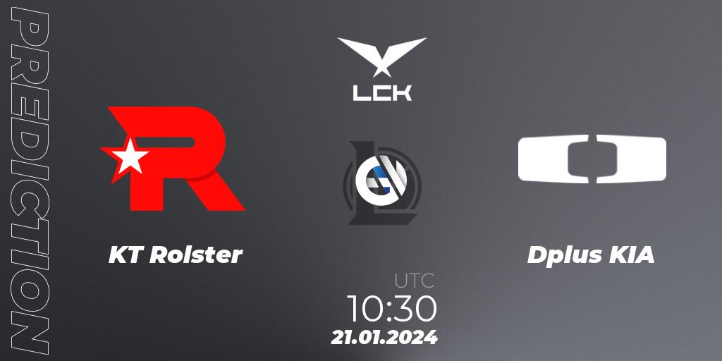 Pronóstico KT Rolster - Dplus KIA. 21.01.24, LoL, LCK Spring 2024 - Group Stage