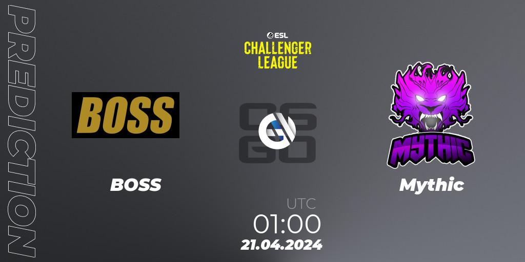 Pronóstico BOSS - Mythic. 25.04.24, CS2 (CS:GO), ESL Challenger League Season 47: North America