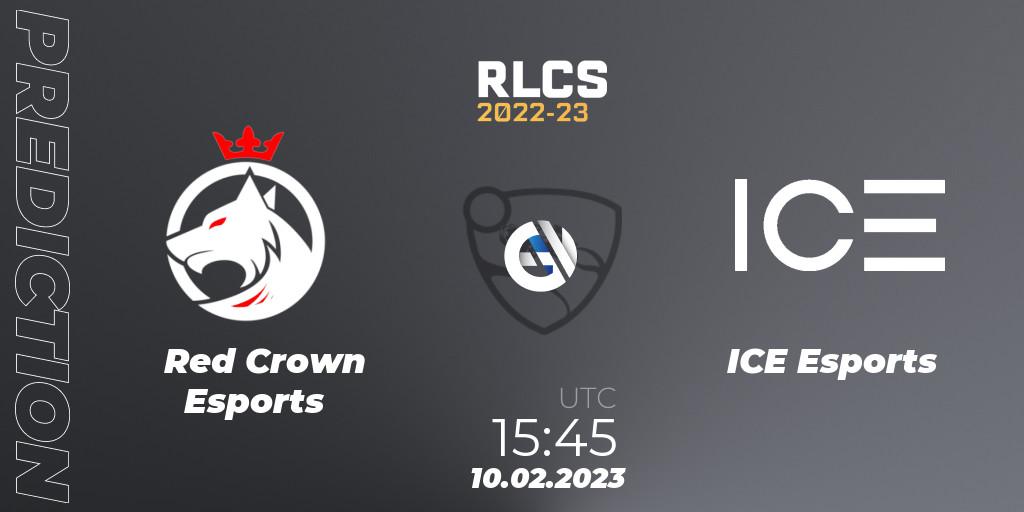 Pronóstico Red Crown Esports - ICE Esports. 10.02.2023 at 15:45, Rocket League, RLCS 2022-23 - Winter: Sub-Saharan Africa Regional 2 - Winter Cup