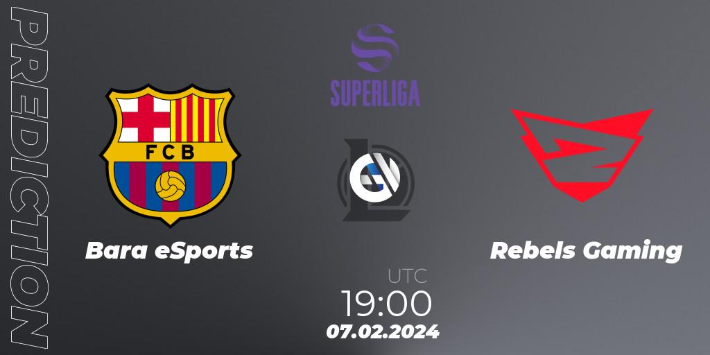 Pronóstico Barça eSports - Rebels Gaming. 07.02.2024 at 19:00, LoL, Superliga Spring 2024 - Group Stage