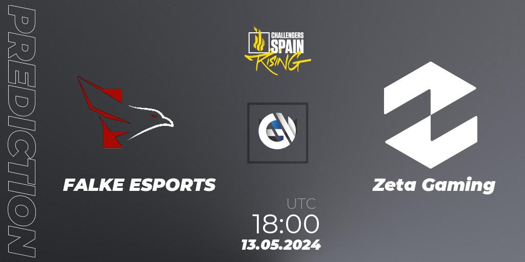 Pronóstico FALKE ESPORTS - Zeta Gaming. 13.05.2024 at 18:00, VALORANT, VALORANT Challengers 2024 Spain: Rising Split 2