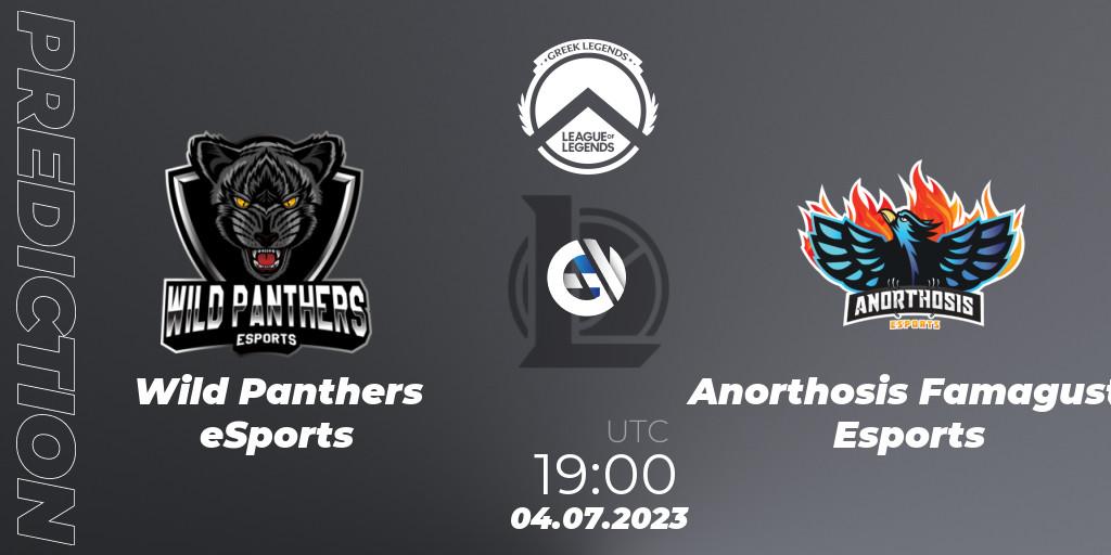 Pronóstico Wild Panthers eSports - Anorthosis Famagusta Esports. 04.07.2023 at 19:00, LoL, Greek Legends League Summer 2023