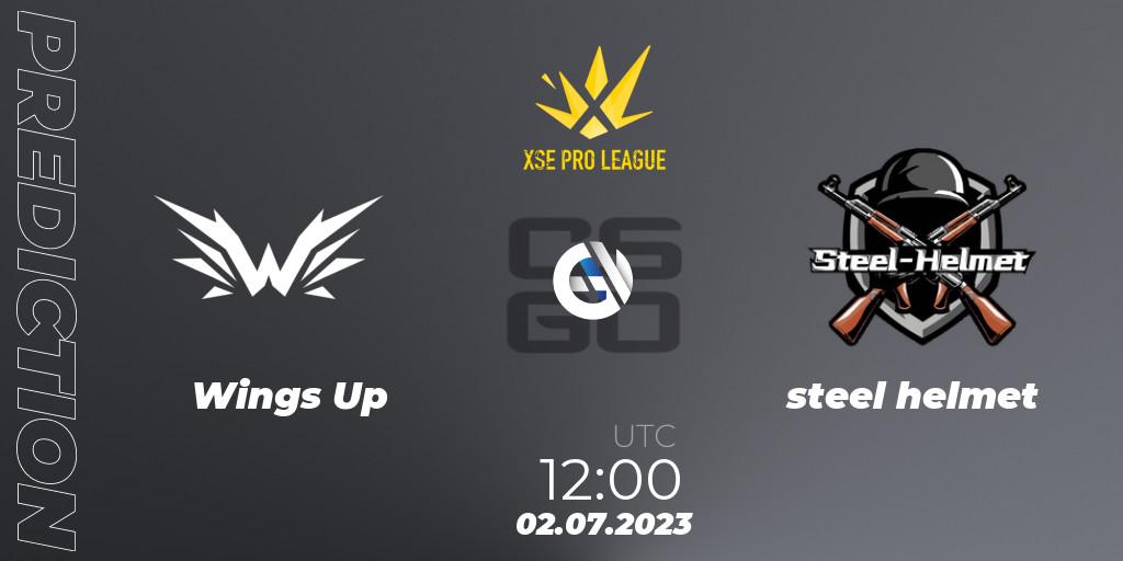 Pronóstico Wings Up - steel helmet. 02.07.2023 at 12:00, Counter-Strike (CS2), XSE Pro League: Online Stage