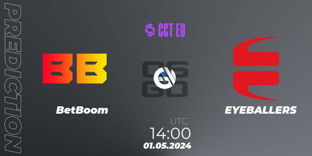 Pronóstico BetBoom - EYEBALLERS. 01.05.2024 at 14:00, Counter-Strike (CS2), CCT Season 2 Europe Series 1