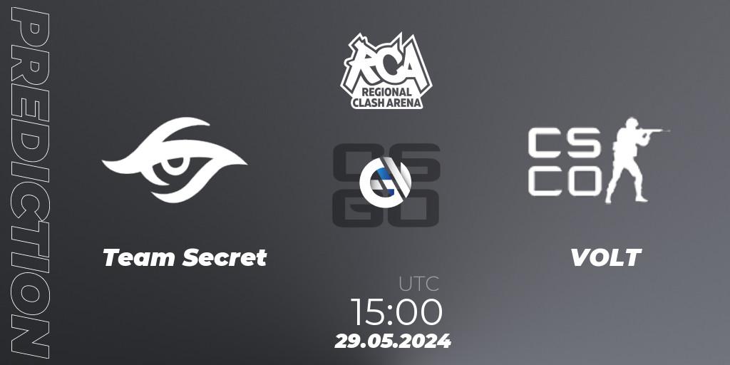 Pronóstico Team Secret - VOLT. 29.05.2024 at 15:00, Counter-Strike (CS2), Regional Clash Arena Europe: Closed Qualifier