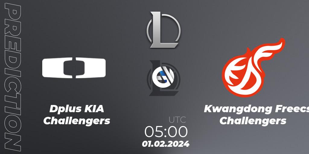 Pronóstico Dplus KIA Challengers - Kwangdong Freecs Challengers. 01.02.2024 at 05:00, LoL, LCK Challengers League 2024 Spring - Group Stage