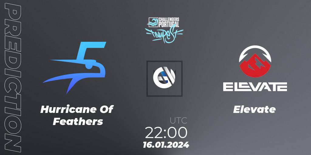 Pronóstico Hurricane Of Feathers - Elevate. 16.01.2024 at 22:50, VALORANT, VALORANT Challengers 2024 Portugal: Tempest Split 1