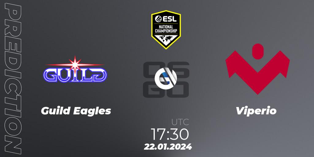 Pronóstico Guild Eagles - Viperio. 22.01.2024 at 17:30, Counter-Strike (CS2), ESL Pro League Season 19 NC Europe Qualifier
