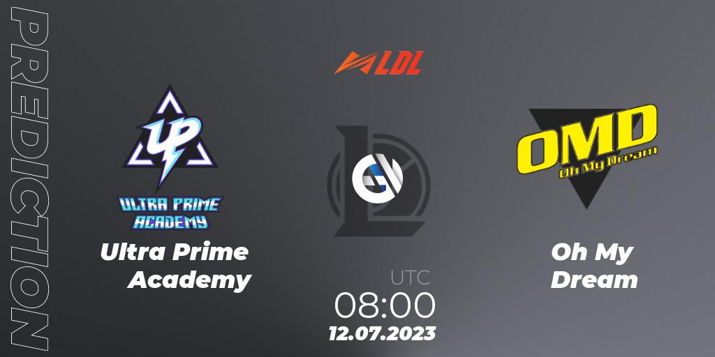 Pronóstico Ultra Prime Academy - Oh My Dream. 12.07.2023 at 08:00, LoL, LDL 2023 - Regular Season - Stage 3