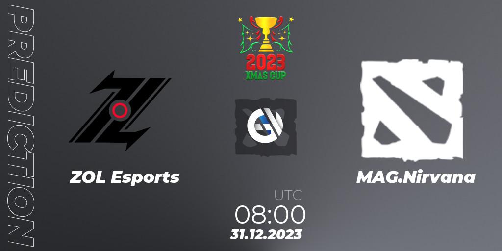 Pronóstico ZOL Esports - MAG.Nirvana. 08.01.24, Dota 2, Xmas Cup 2023