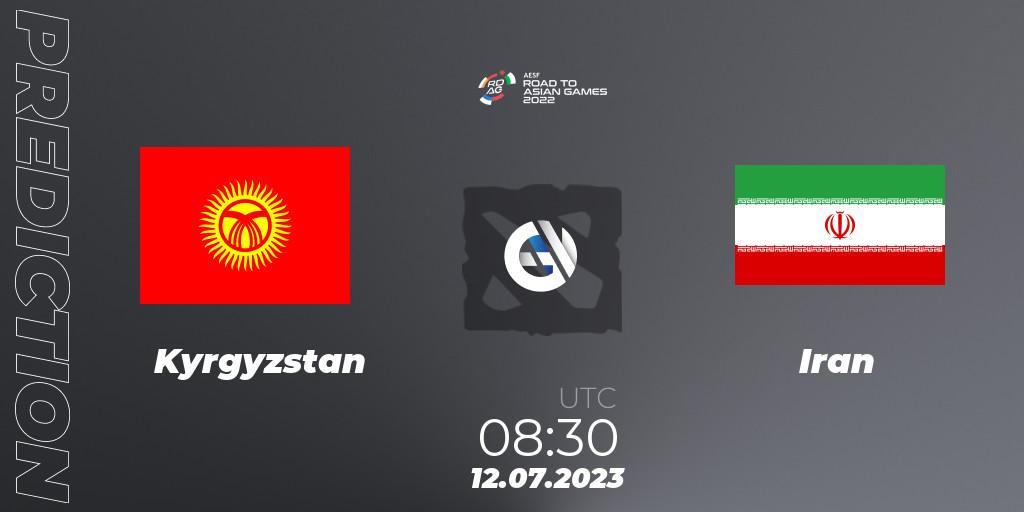 Pronóstico Kyrgyzstan - Iran. 12.07.2023 at 08:30, Dota 2, 2022 AESF Road to Asian Games - Central Asia