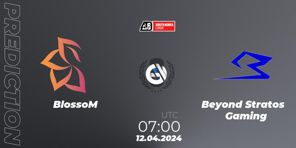 Pronóstico BlossoM - Beyond Stratos Gaming. 12.04.2024 at 07:00, Rainbow Six, South Korea League 2024 - Stage 1