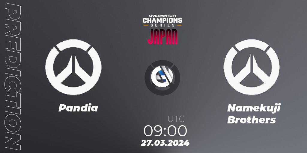 Pronóstico Pandia - Namekuji Brothers. 27.03.2024 at 09:00, Overwatch, Overwatch Champions Series 2024 - Stage 1 Japan