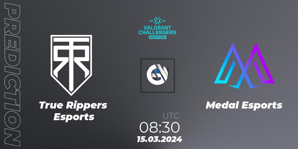 Pronóstico True Rippers Esports - Medal Esports. 15.03.24, VALORANT, VALORANT Challengers 2024: South Asia Split 1 - Cup 1